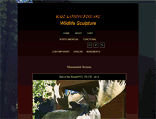 Tablet Screenshot of bronzewildlifesculptures.com